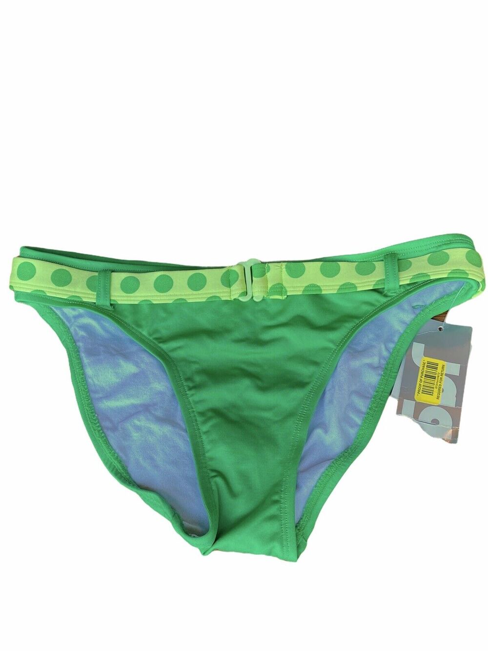 JAG Green Polka Dot Belted Swim Bottom Sz Small Nwt Bikini Swimsuit
